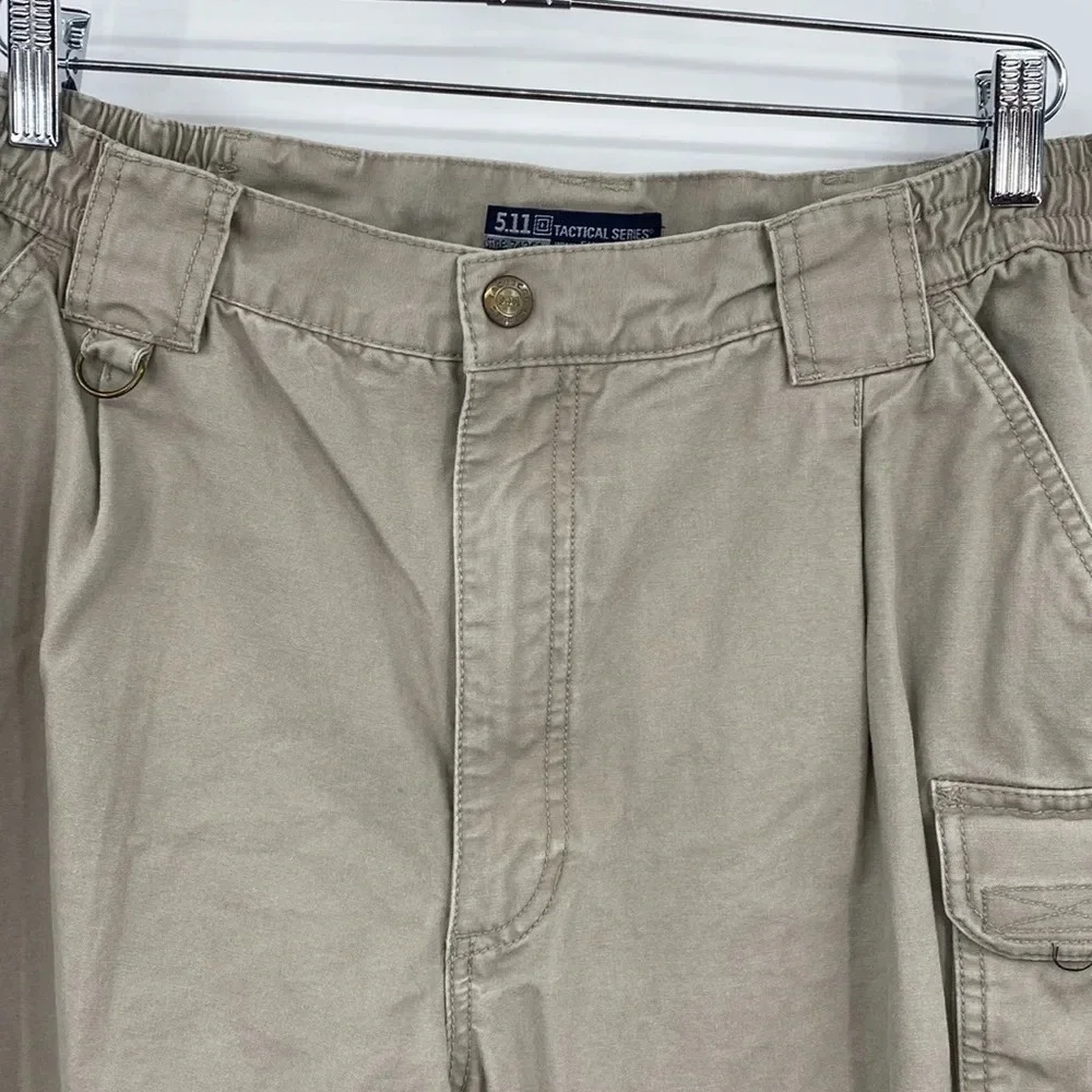5.11 Tactical Series Canvas Pants Mens 36x30 Cream‎ 100% Cotton Cargo